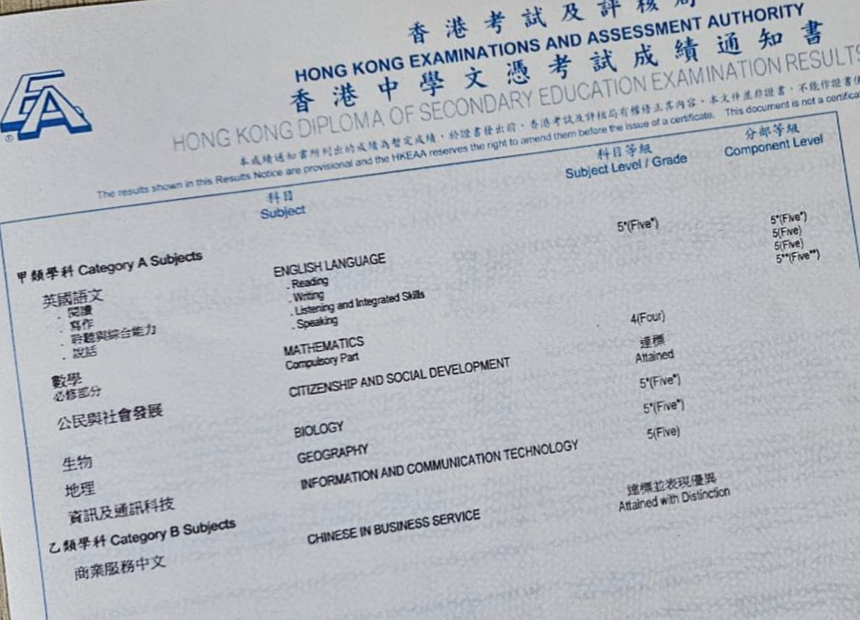 DSE優異成績